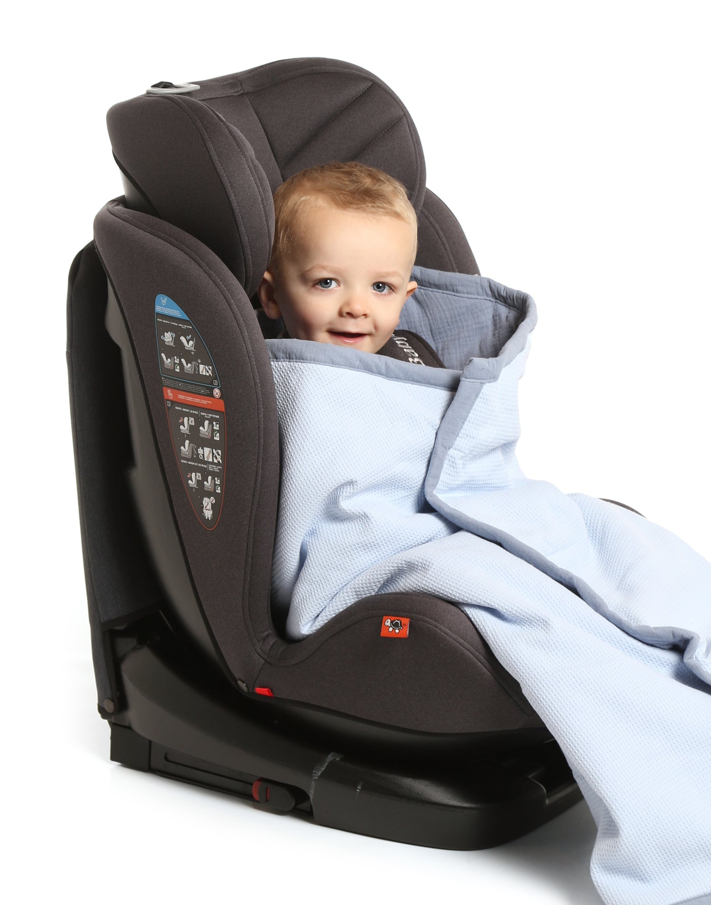 Cotton Car Seat/Stroller Blanket (Blue)